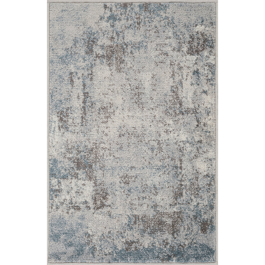Noa Abstract Modern Marble Teal Rug