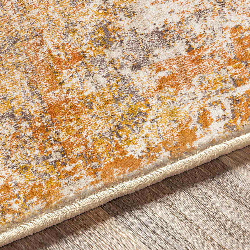 Jeevika Abstract Modern Marble Orange Rug