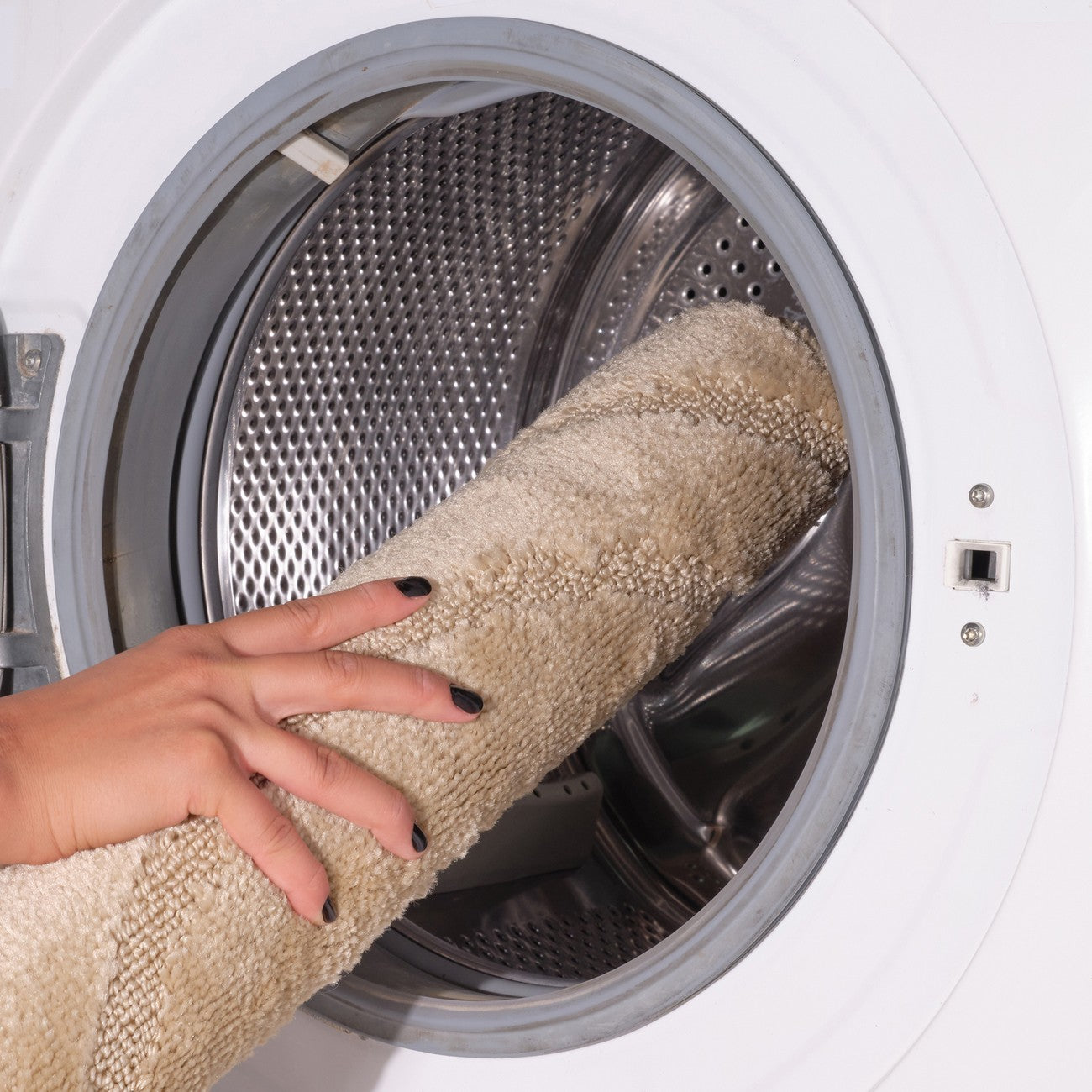 APRIL 2 Piece Machine Washable Non-Slip Brown Bathroom Rug Set Washable