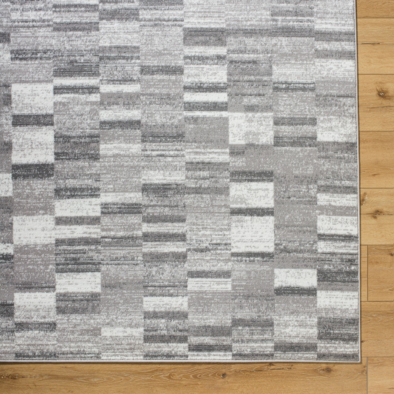BHAUMI Scandi Modern Light Grey Area Rug Overhead