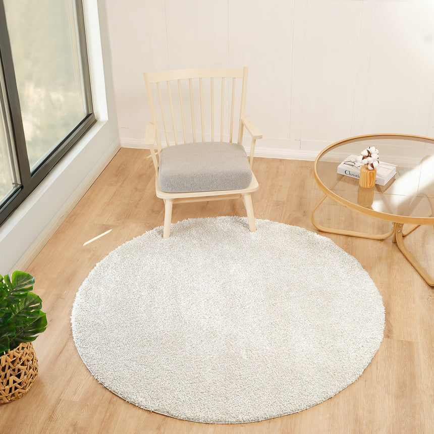 Claire Shaggy Solid Color Plush Pile Light Grey Rug