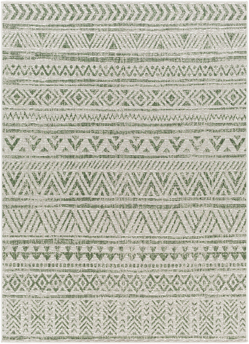 Diksha In- & Outdoor Global Moss Green Rug - Image 1