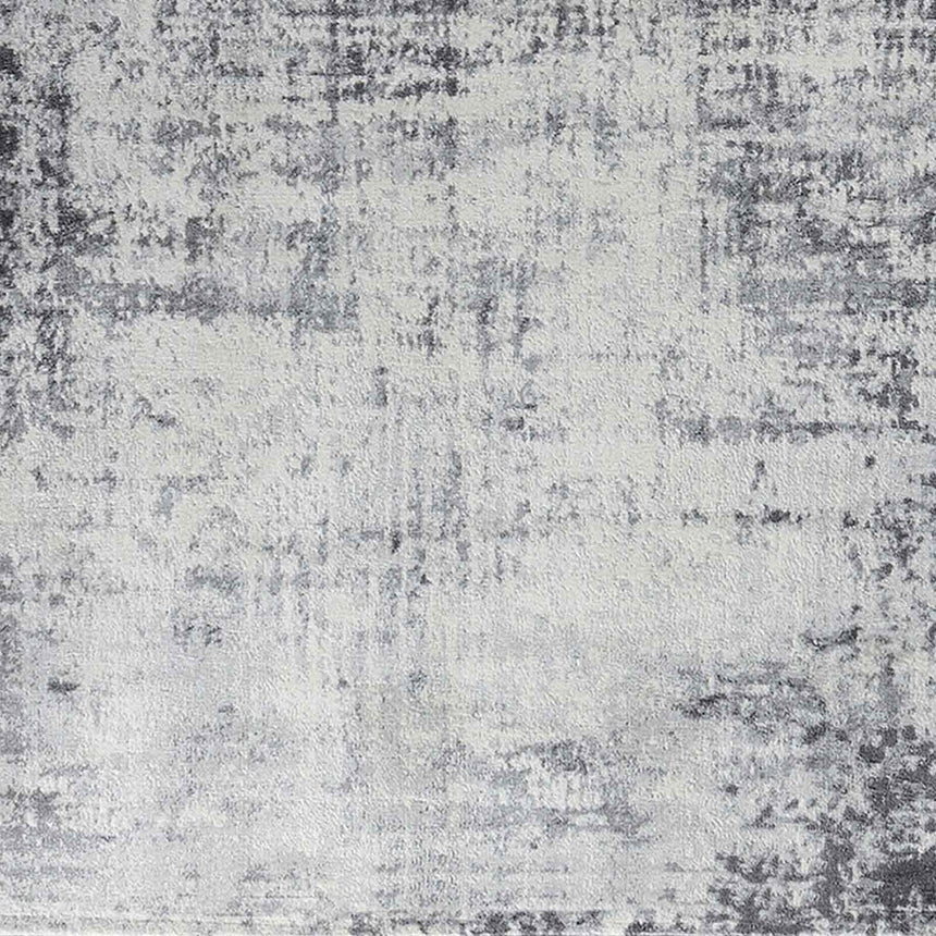 Milena Abstract Modern Marble Grey/White Rug