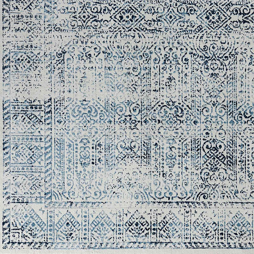 Dania Vintage Oriental Boho Blue/White Rug - Image 8