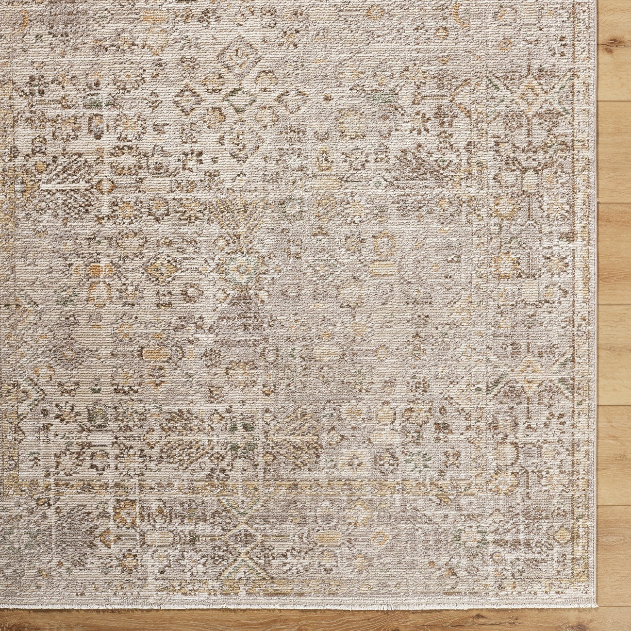 GABRY Galey Alix x Livabliss Vintage Traditional Oriental Boho Brown/Taupe Area Rug Overhead