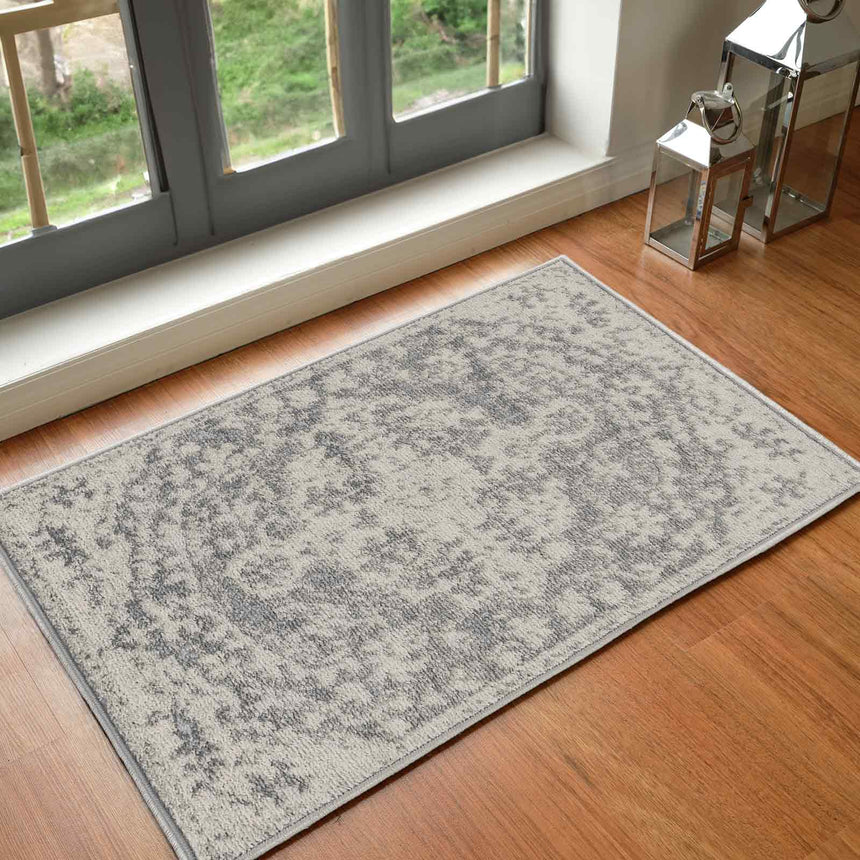Lou Vintage Oriental Boho Charcoal Rug