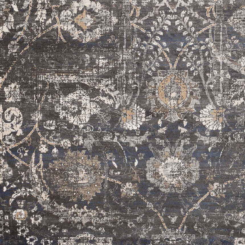 Aarya Vintage Oriental Boho Black Rug