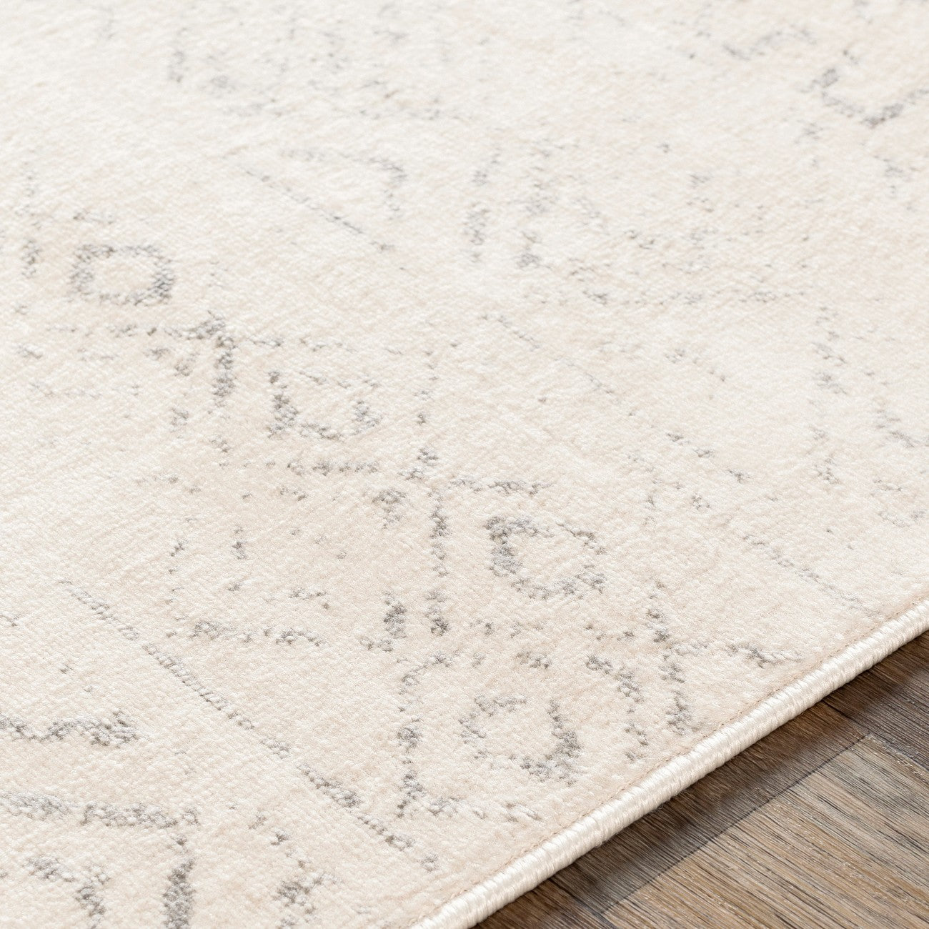 INDUJA Berber Modern High Pile Cream Area Rug Texture