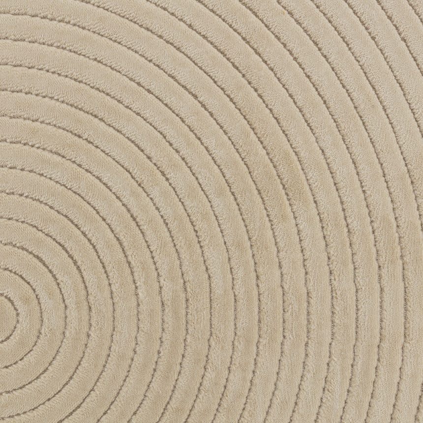 Emiko In- & Outdoor 3D High & Low Pile Textured Beige Rug - Image 8