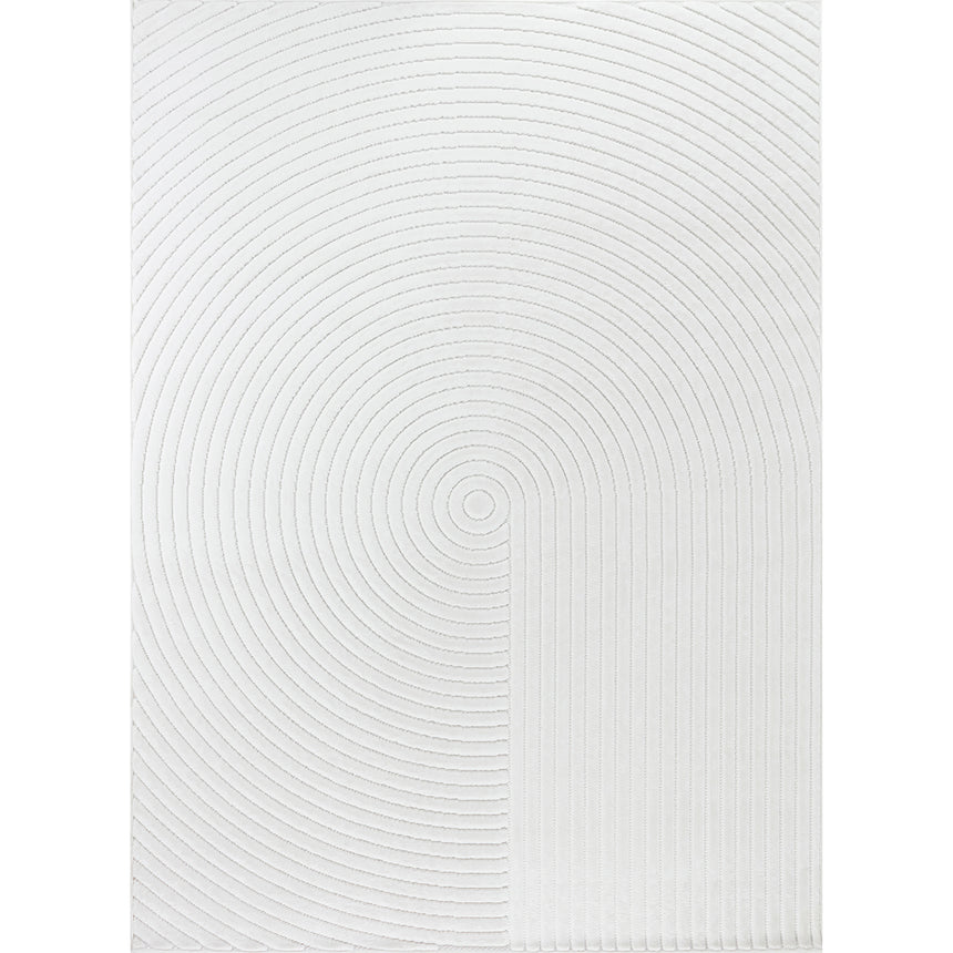 Emiko In- & Outdoor 3D High & Low Pile Textured White Rug