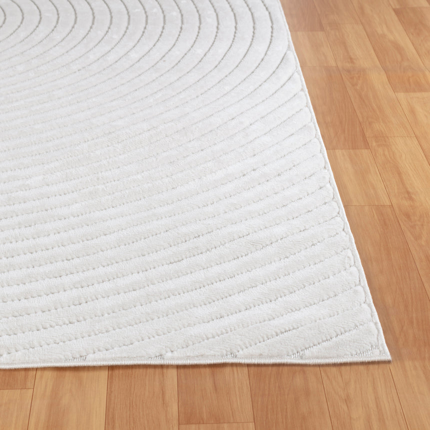 Emiko In- & Outdoor 3D High & Low Pile Textured White Rug - Image 5