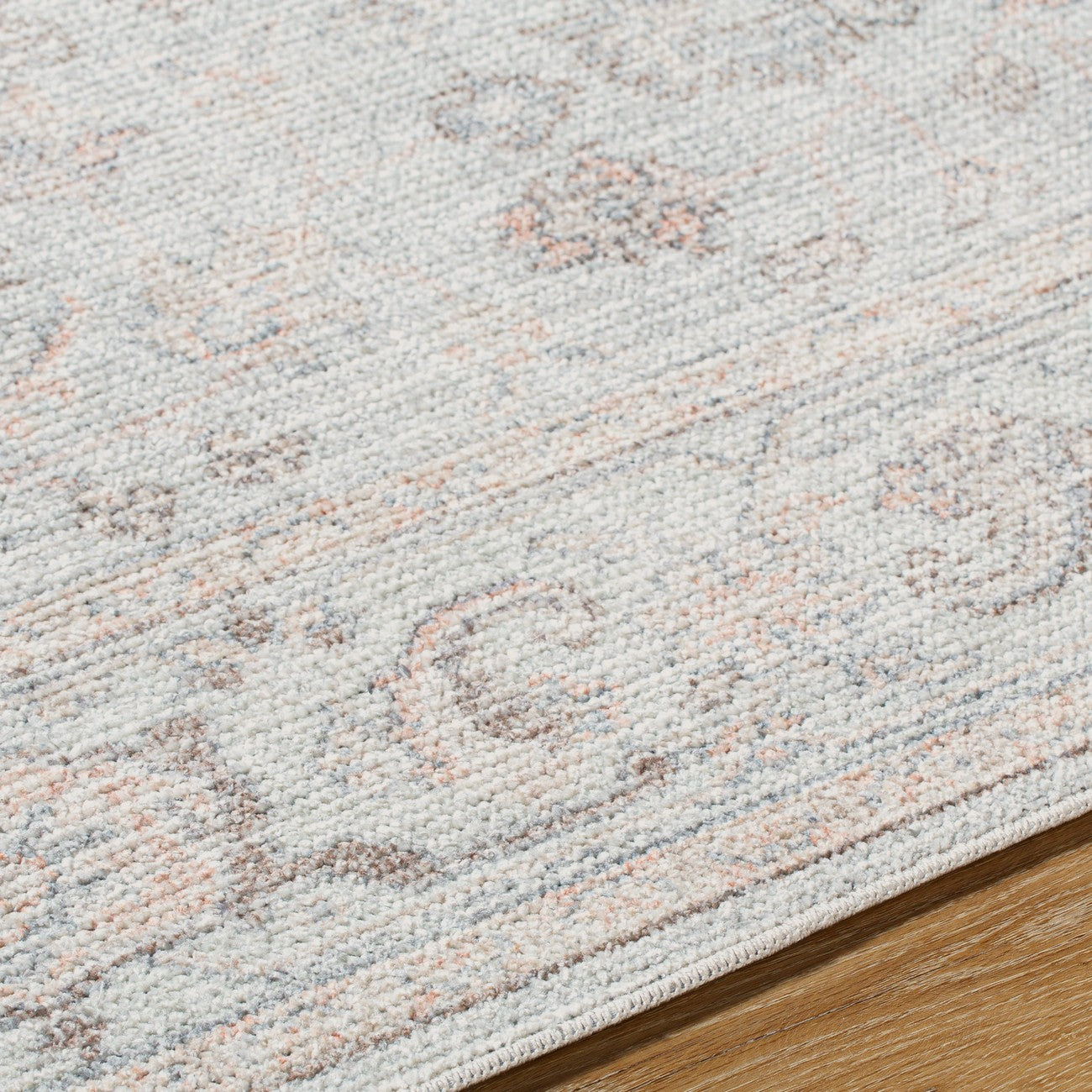 LOUISA Our PNW Home x Livabliss Vintage Oriental Boho Grey/Tan Area Rug Texture
