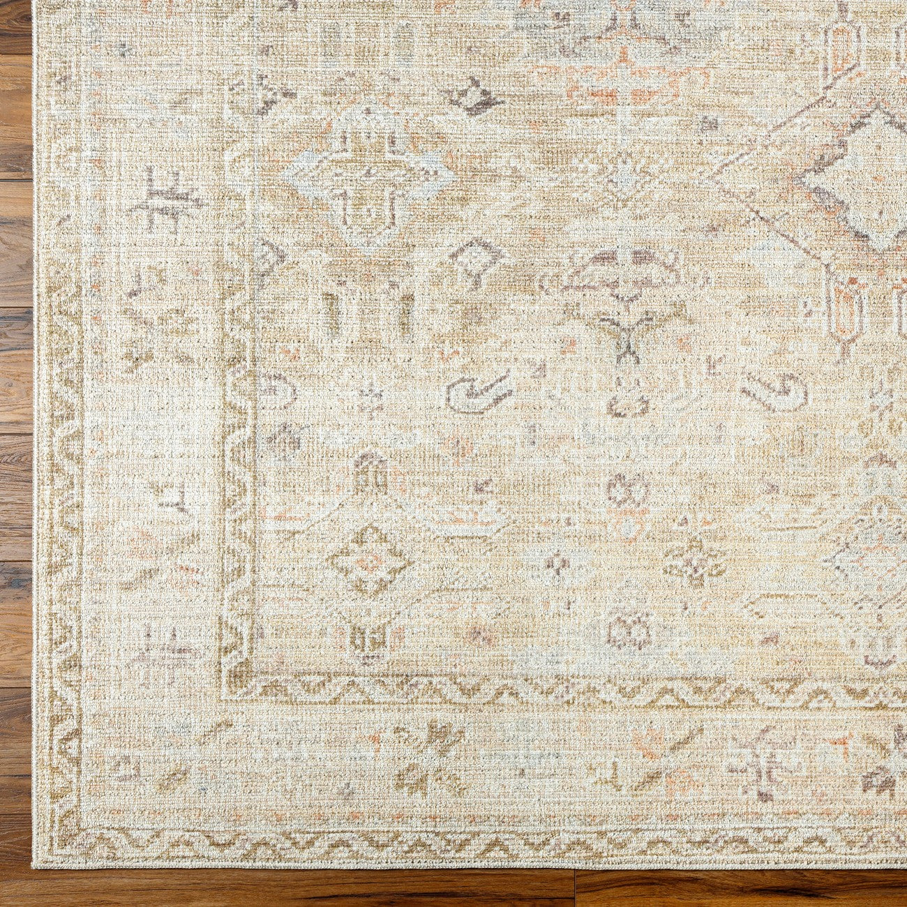 MAHI Becki Owens x Livabliss Vintage Traditional Oriental Boho Medium Brown Area Rug Overhead
