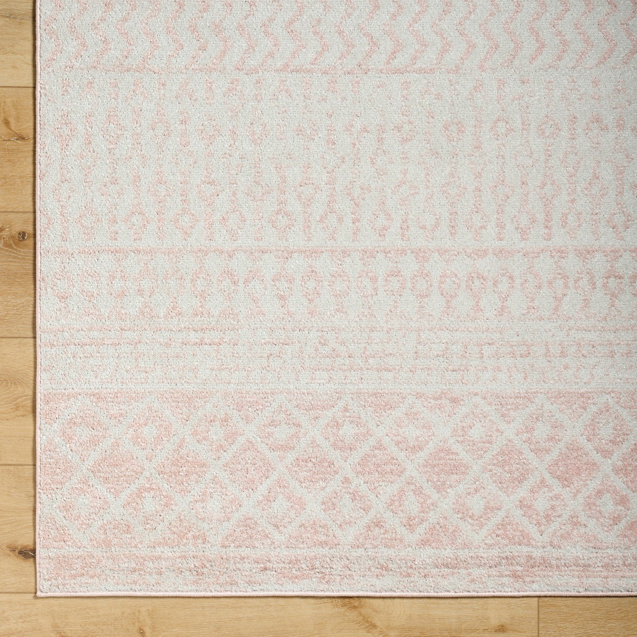 MILA Scandi Global Pink Area Rug Overhead