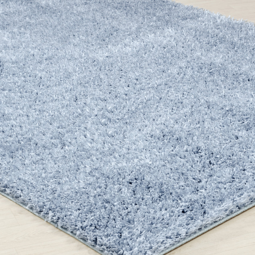 Soso Shaggy Solid Color Plush Pile Blue Rug