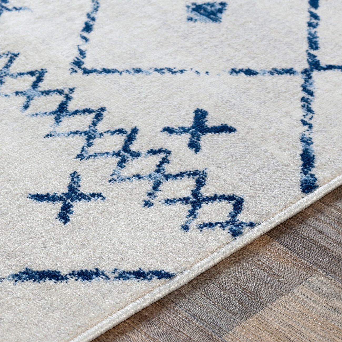 MYA Berber Modern Dark Blue Area Rug Texture