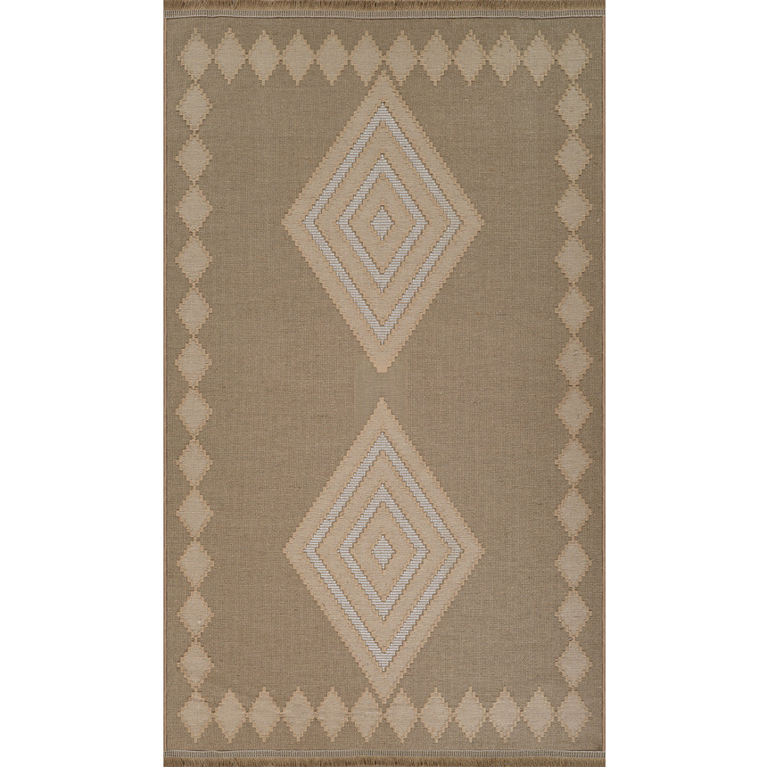 Keyuri Cottage Tan/Light Beige Machine Washable Jute Rug