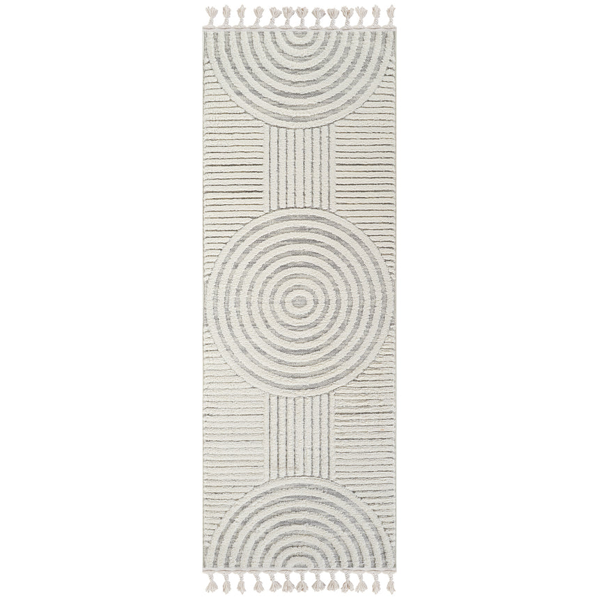 Matilda Scandi Modern High Pile Ivory/Grey Rug