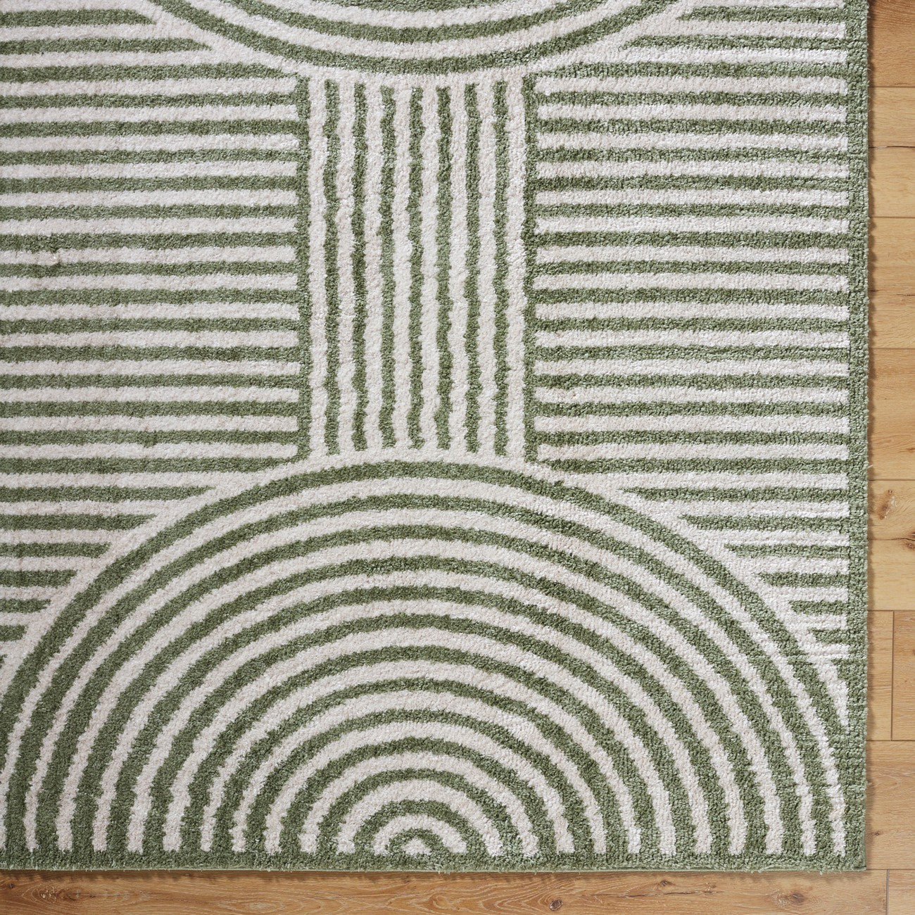 PAULINE Machine Washable Modern Shaggy Grass Green Area Rug Overhead