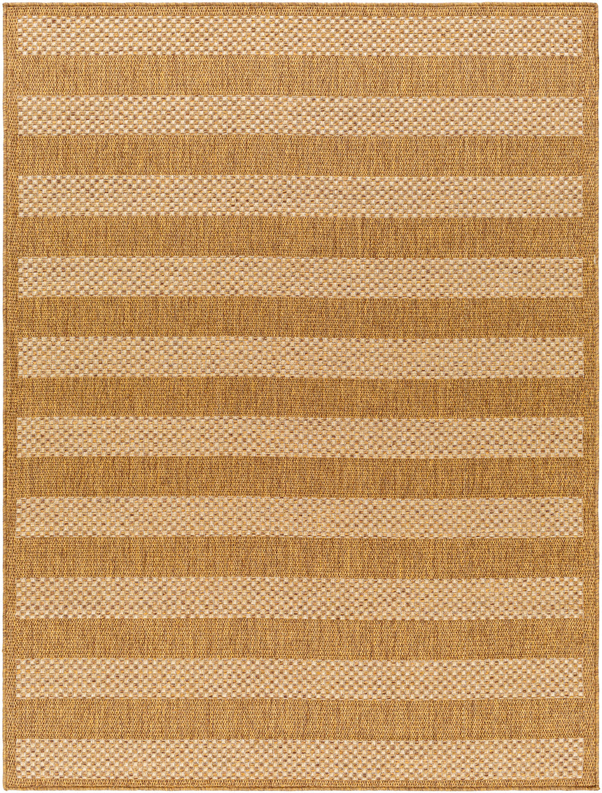 Bahati In- & Outdoor Jute-Look Brown/White Black Striped Rug