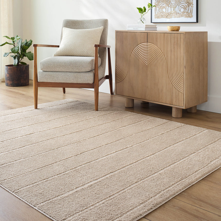 Cascade Our Pnw Home x Livabliss Scandi High Pile Light Brown Rug
