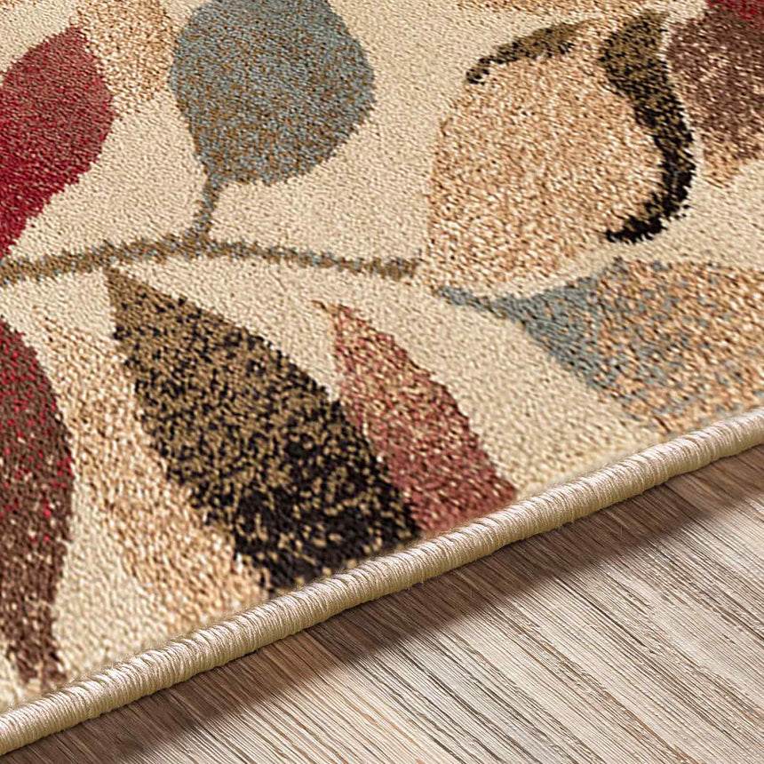 Damali Scandi Modern Dark Red Rug - Image 3