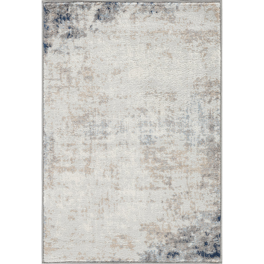 Alix Abstract Modern Marble Blue/Ivory Rug