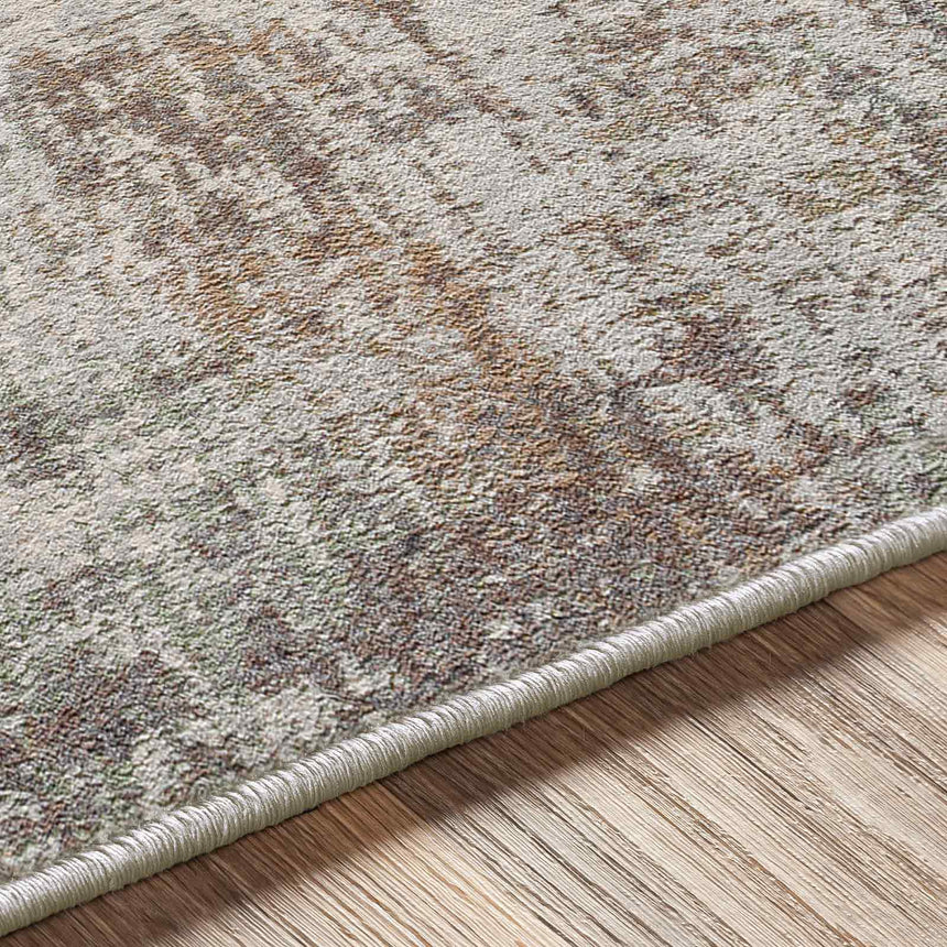 Alix Abstract Modern Marble Dark Brown Rug