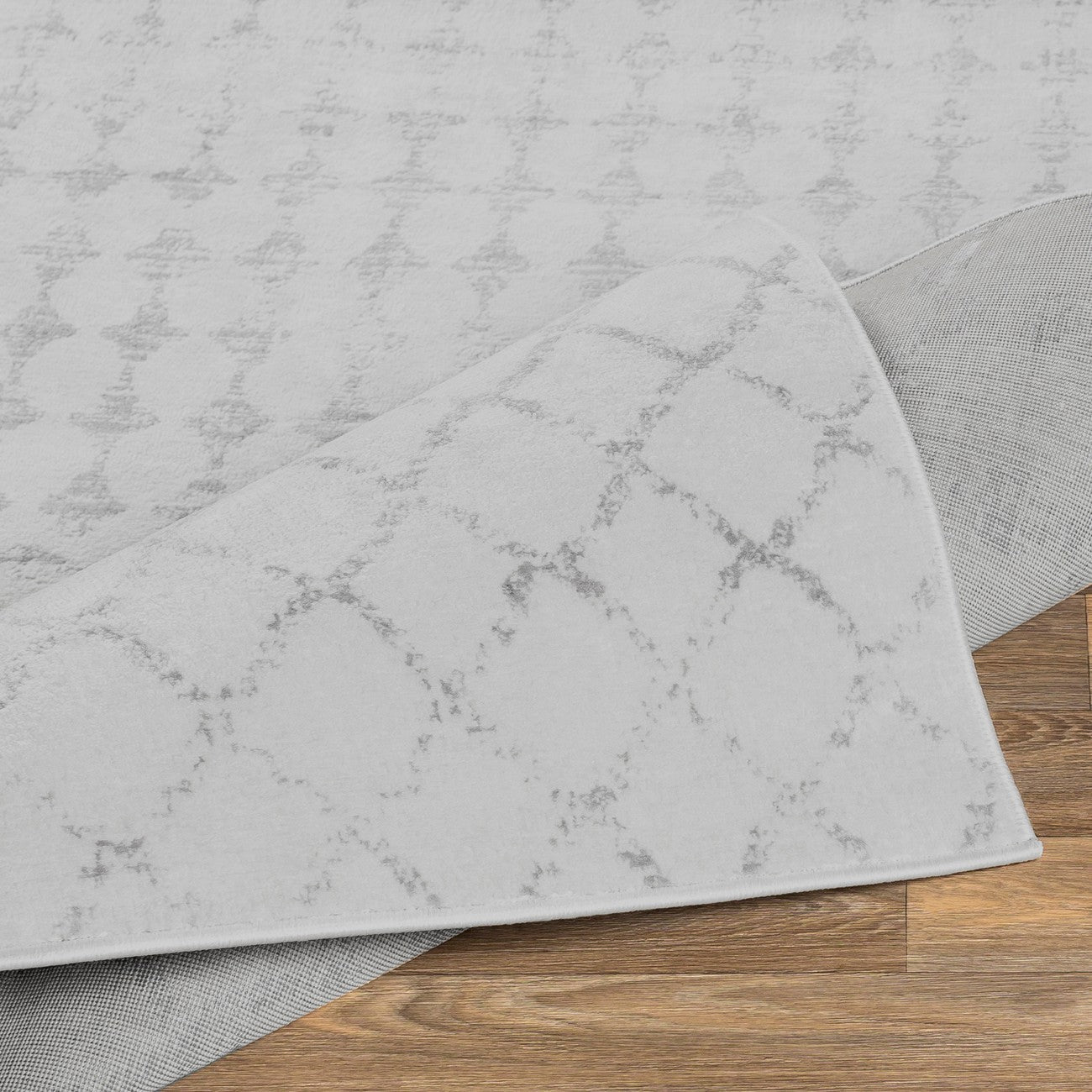 SOFIA Berber Geometric High Pile Cream Area Rug Fold