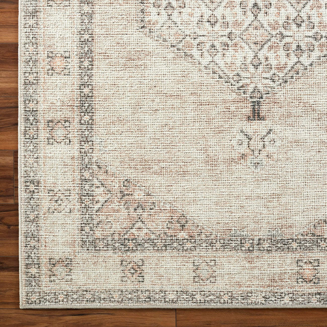 SIMRAN Becki Owens x Livabliss Vintage Traditional Oriental Boho Blush/Beige Area Rug Overhead