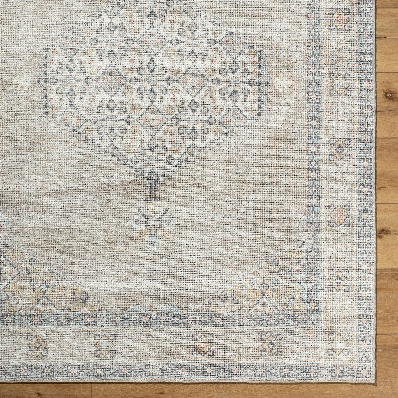 SIMRAN Becki Owens x Livabliss Vintage Traditional Oriental Boho Brown/Cream Area Rug Overhead