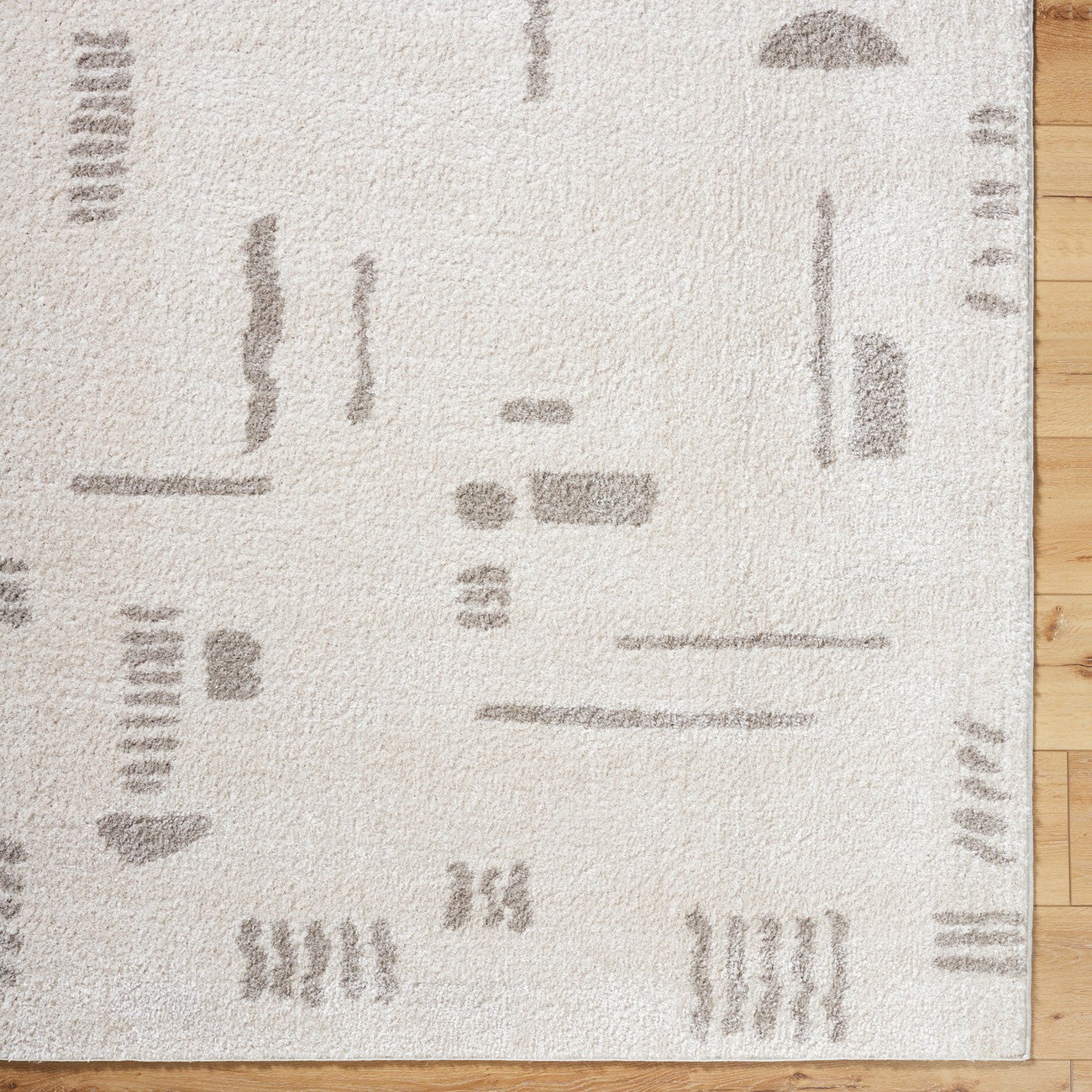 SOLINE Machine Washable Modern Shaggy Medium Grey Area Rug Overhead