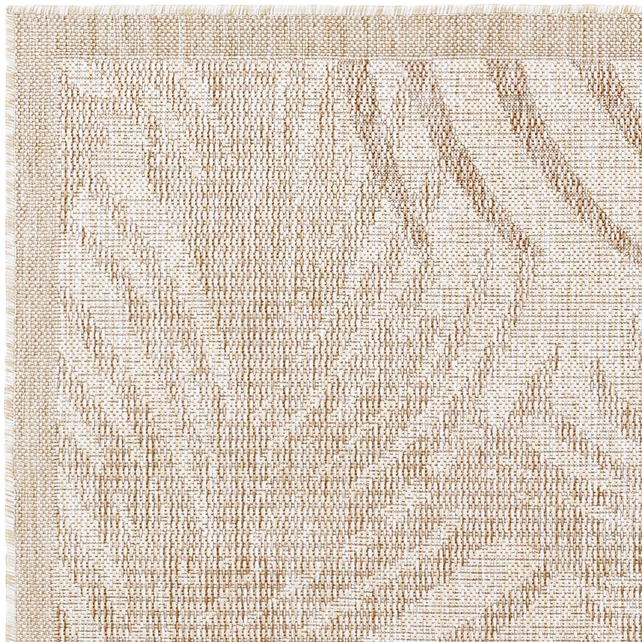 VANESSA Indoor & Outdoor Coastal Jute-Look Brown Area Rug Zoom