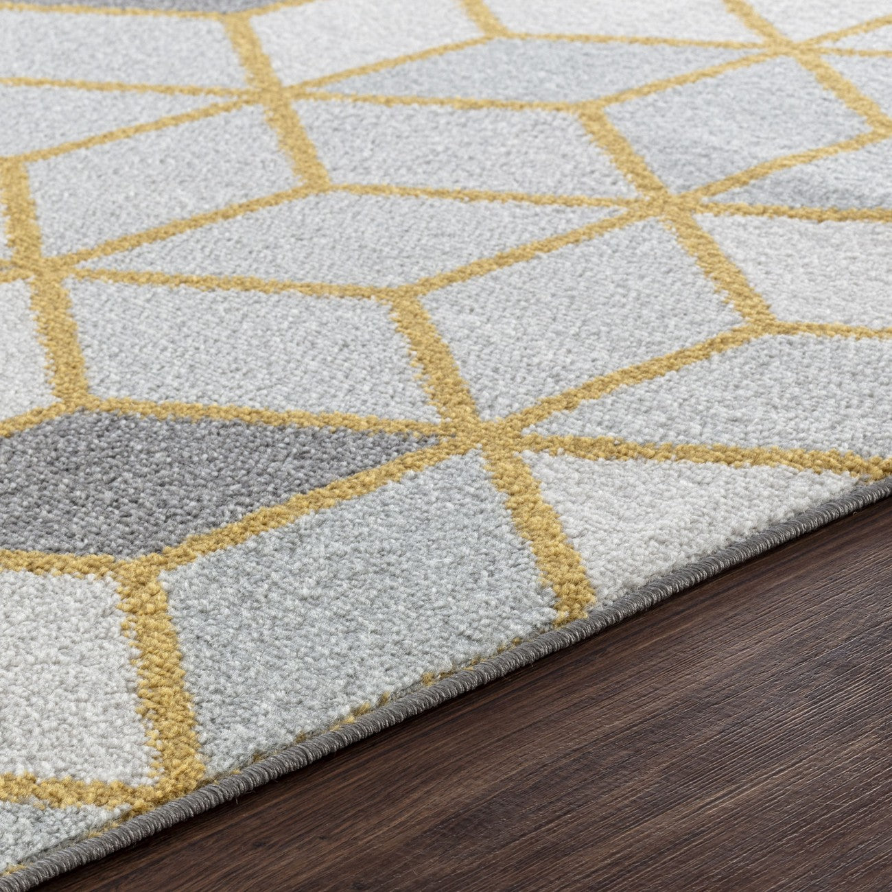 UNITY Scandi Geometric White Area Rug Texture