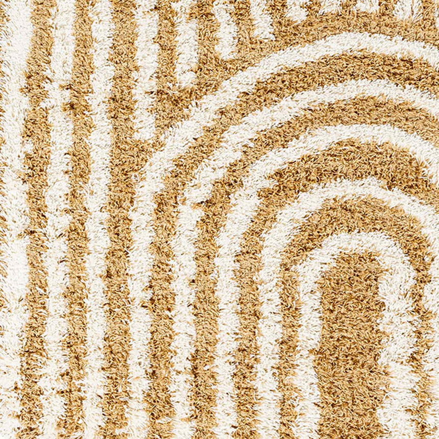 Christina Shaggy Modern Plush Pile Camel Rug