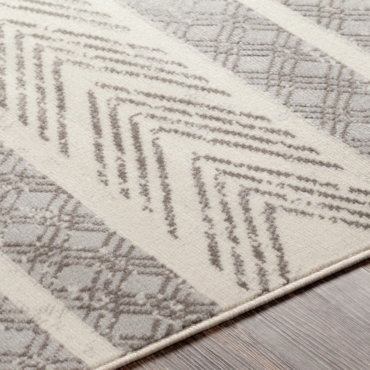 WAIFU Scandi Modern Light Grey Area Rug Texture