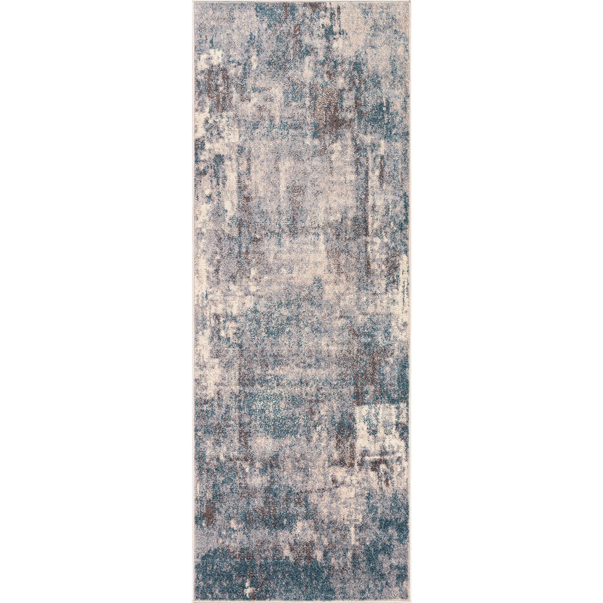 Noa Abstract Modern Marble Teal Rug