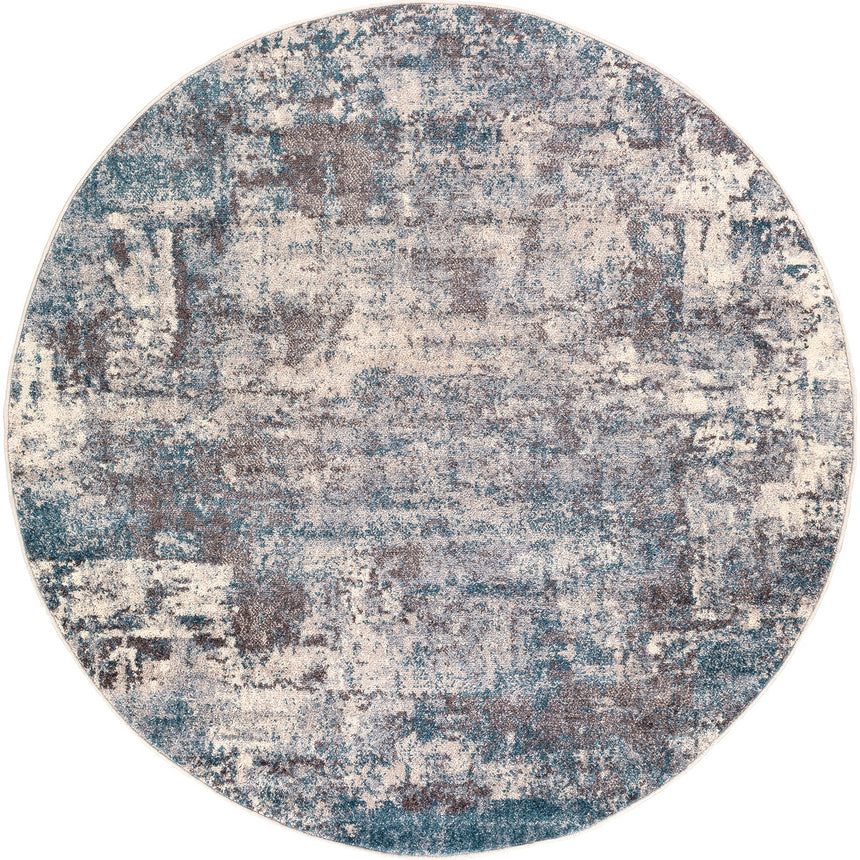 Noa Abstract Modern Marble Teal Rug
