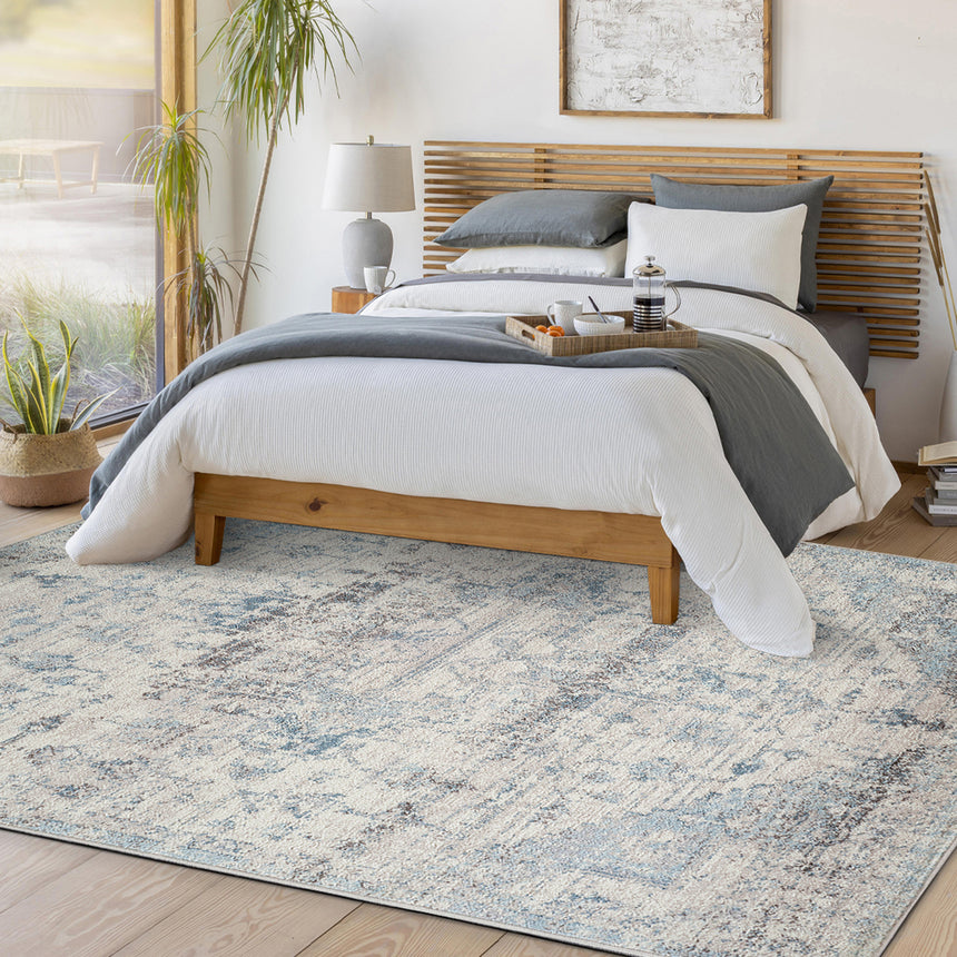 Lya Vintage Oriental Boho Ivory Rug