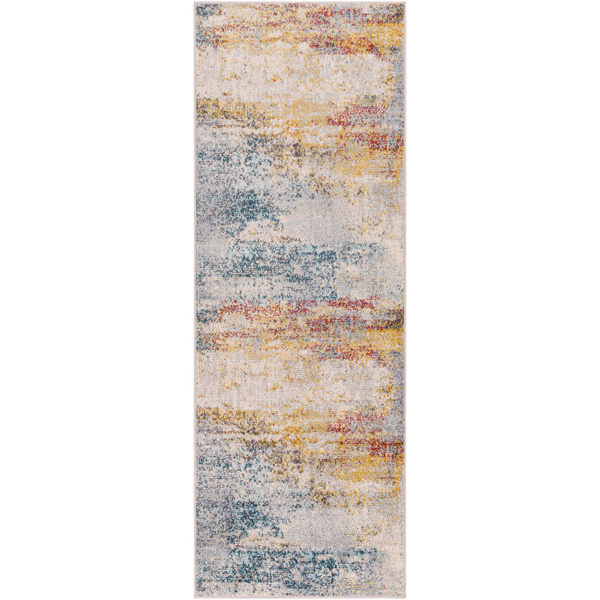 Valerie Abstract Modern Marble Light Grey Rug