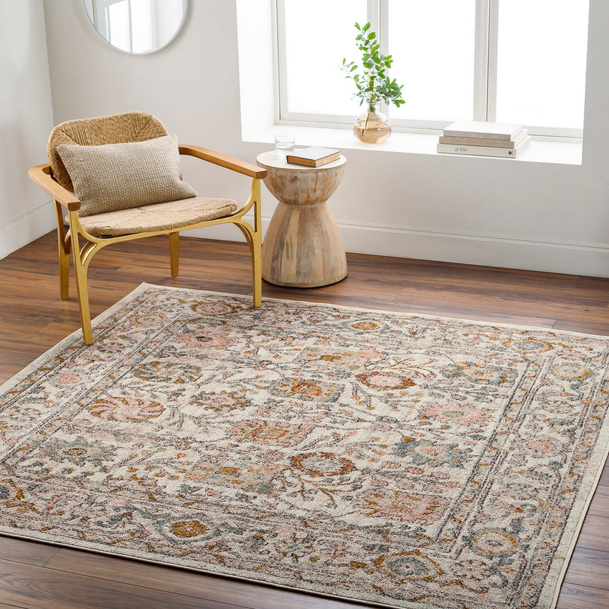Amira Vintage Oriental Boho Burnt Orange Rug