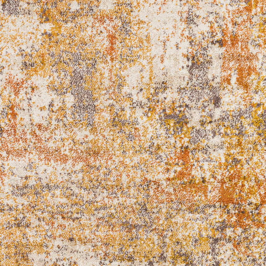 Jeevika Abstract Modern Marble Orange Rug