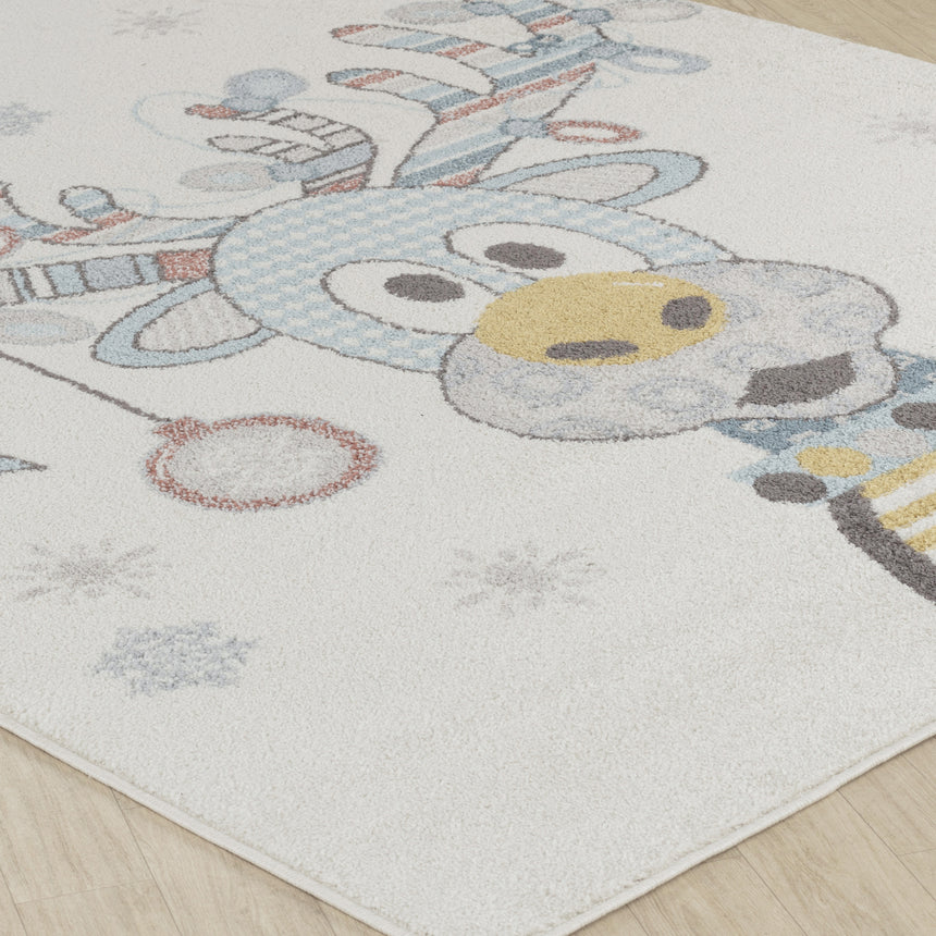 Dingo Kids Modern Multicolour/Blue Bedroom Rug