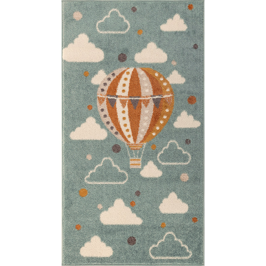 Monty Kids Modern Multicolour/Blue Bedroom Rug