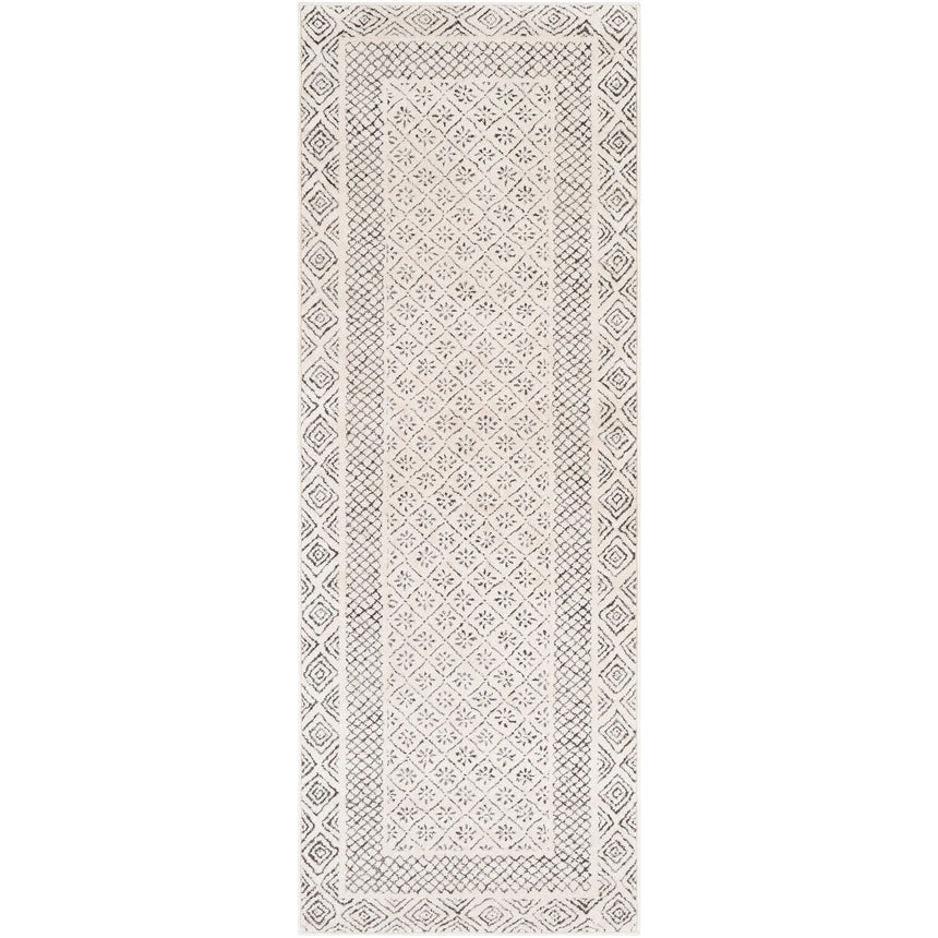 Ambre Scandi Geometric Charcoal Light/Beige Rug