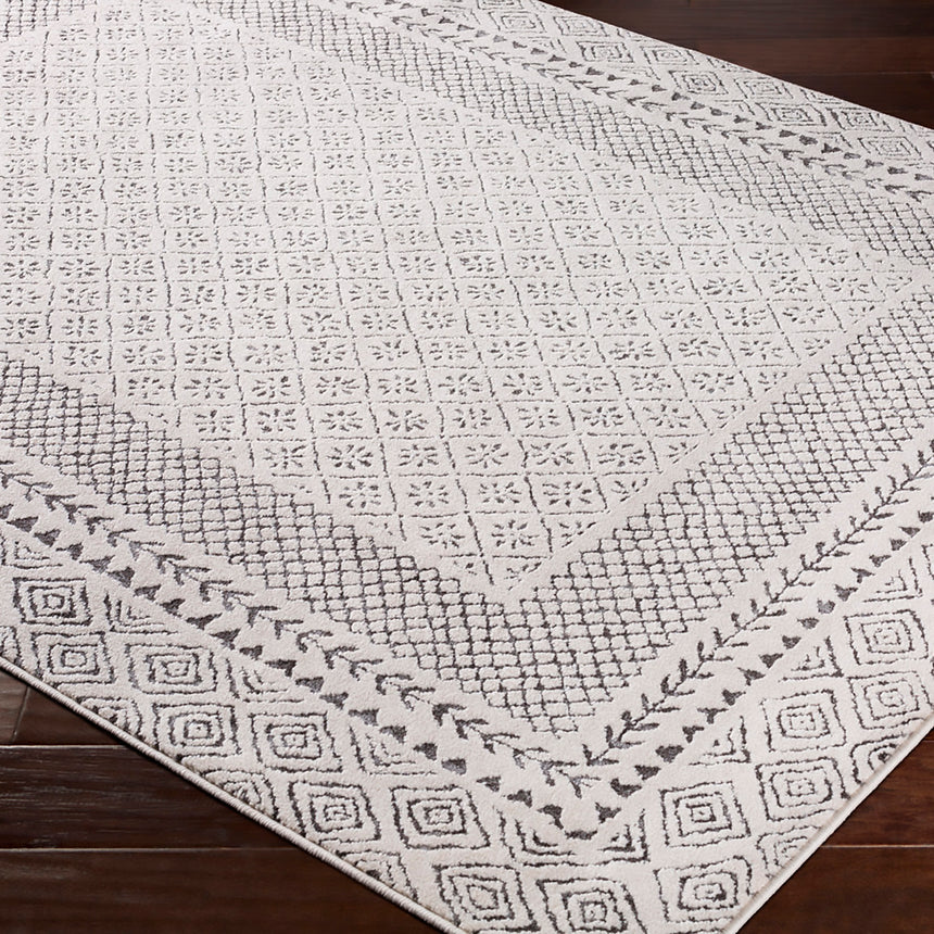 Ambre Scandi Geometric Charcoal Light/Beige Rug