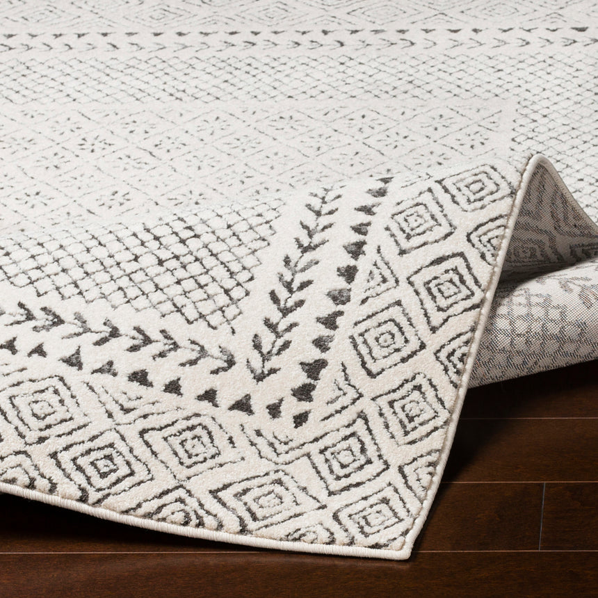 Ambre Scandi Geometric Charcoal Light/Beige Rug