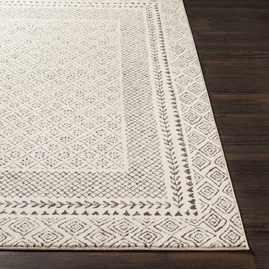 Ambre Scandi Geometric Charcoal Light/Beige Rug