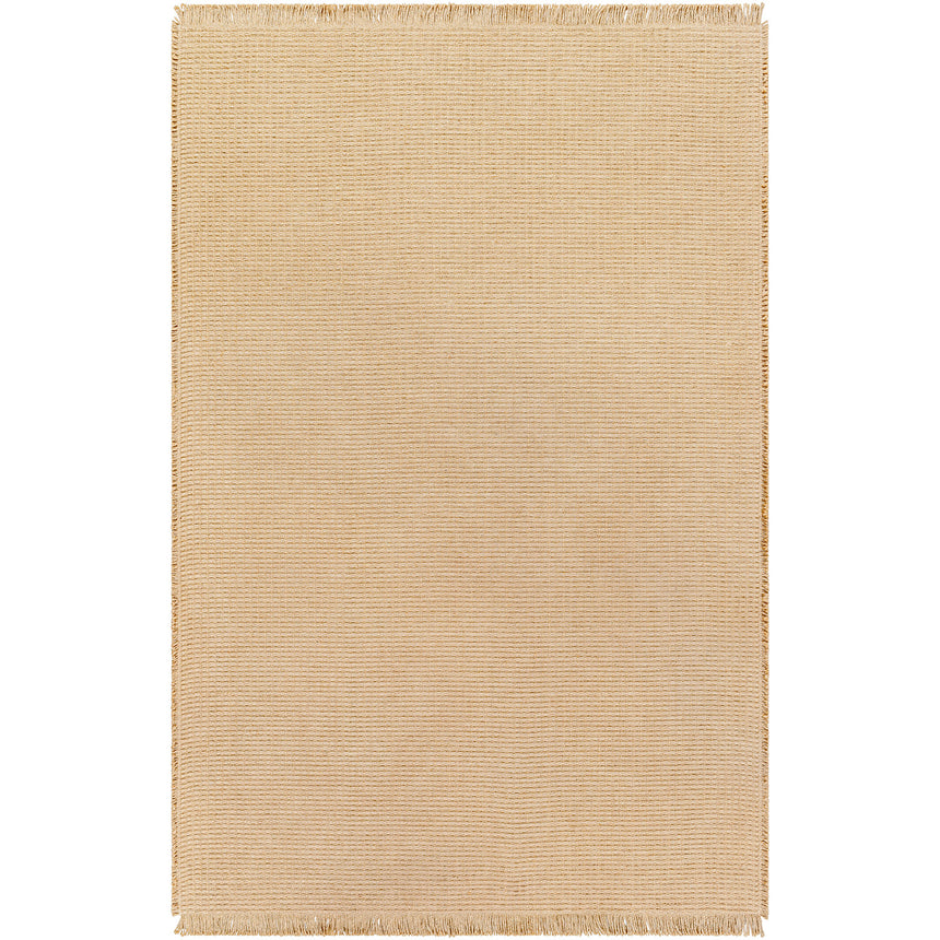 Kimi Becki Owens x Livabliss Solid And Border Camel Jute Rug