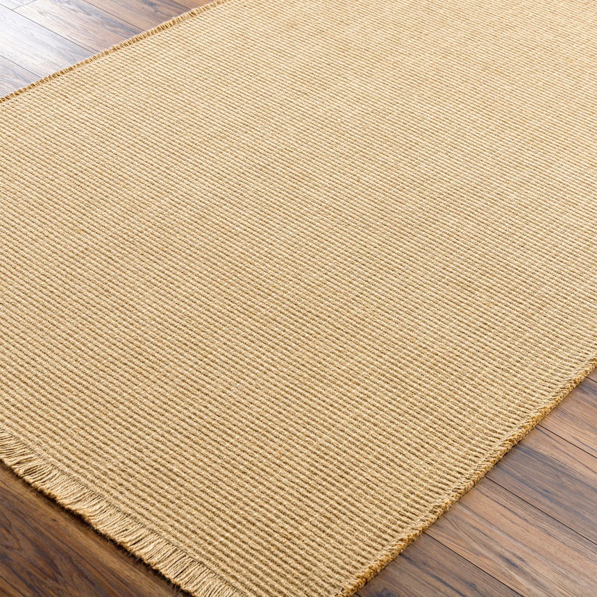 Kimi Becki Owens x Livabliss Solid And Border Camel Jute Rug